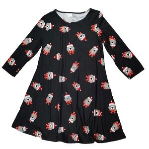 St. Johns Bay‎ Women M Holiday Christmas Bear Animal Nightgown Loungewear Dress